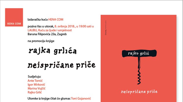 Promocija knjige Rajka Grlića - Neispričane priče