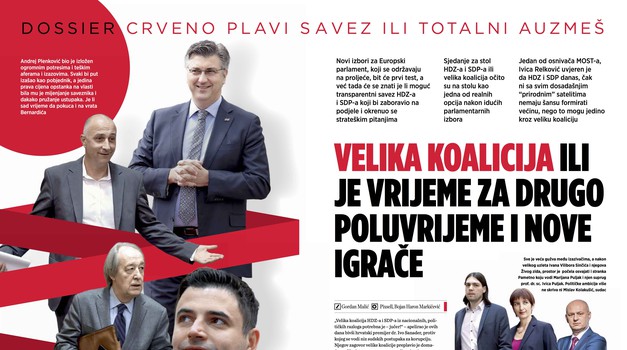 Crveno-plava koalicija je već tu, jer u Saboru HDZ i SDP već funkcioniraju kao momčad koja mijenja "umorne", alternativa su jedino posve novi igrači