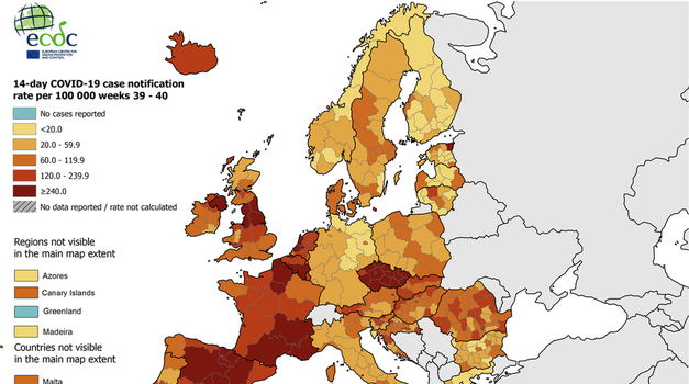 Hrvatska je još i OK, u Nizozemskoj i Češkoj zatvoreni kafići i restorani, u Parizu zauzeto 42 % urgentnih kreveta, Italija zabranila školske ekskurzije, u Španjolskoj na istom mjestu njih samo 6...