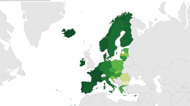 Na zatucanom Balkanu najmanje je cijepljenih, u Bugarskoj jedva 20 posto, u HR, SR i SLO njih je 50 %, a u EU je 70 posto odraslih potpuno cijepljeno