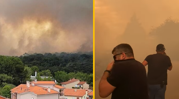 (VIDEO) Šokantna snimka požara u Istri: "U jednom trenutku smo mislili da nam nema spasa. Tresli smo se. Spašavali smo živote." Požar je napokon pod kontrolom!