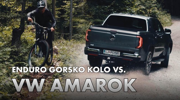 Novi Amarok na posve neobičnom terenskom testu - u utrci protiv brdskog bicikla!