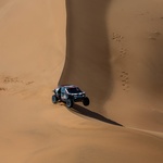 Nasser Al-Attiyah and Edouard Boulanger on their Dacia Sandrider of the Dacia Sandriders during the Stage 8 of the Dakar 2025 on January 12, 2025 between Al Duwadimi and Riyadh, Saudi Arabia (foto: DPPI/ Red Bull Content Pool)