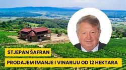 Prodaje se životno djelo; „Šafran breg – raj na hrvatskoj zemlji“ – posjed s 12 hektara vinograda biranih bijelih sorta starih 10 godina na idealnoj nadmorskoj visini