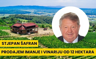 Prodaje se životno djelo; „Šafran breg – raj na hrvatskoj zemlji“ – posjed s 12 hektara vinograda biranih bijelih sorta starih 10 godina na idealnoj nadmorskoj visini