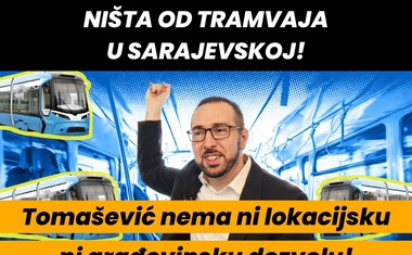 Ništa od tramvaja u Sarajevskoj! Tomašević nema ni lokacijsku ni građevinski dozvolu za privremeno okretište, predao zahtjev tek u prosincu 2025.!