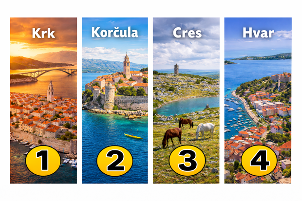 Evo četiri hrvatska otoka. Odaberite onaj koji vam se na prvi pogled najviše sviđa i otkrijte kakav odmor zaista želite …